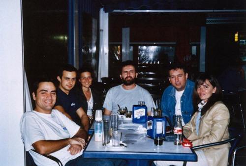 Fran with his colleagues at Cherrytel Comunicaciones, his second job as a web developer